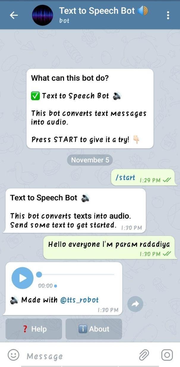Text to Speech Bot