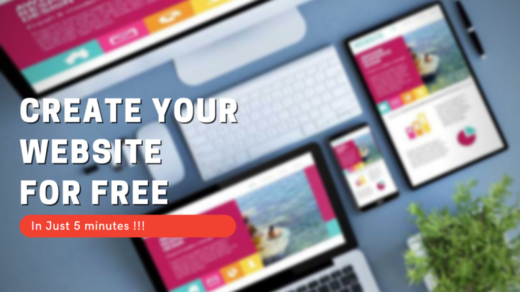 Create website for free in 5 minutes