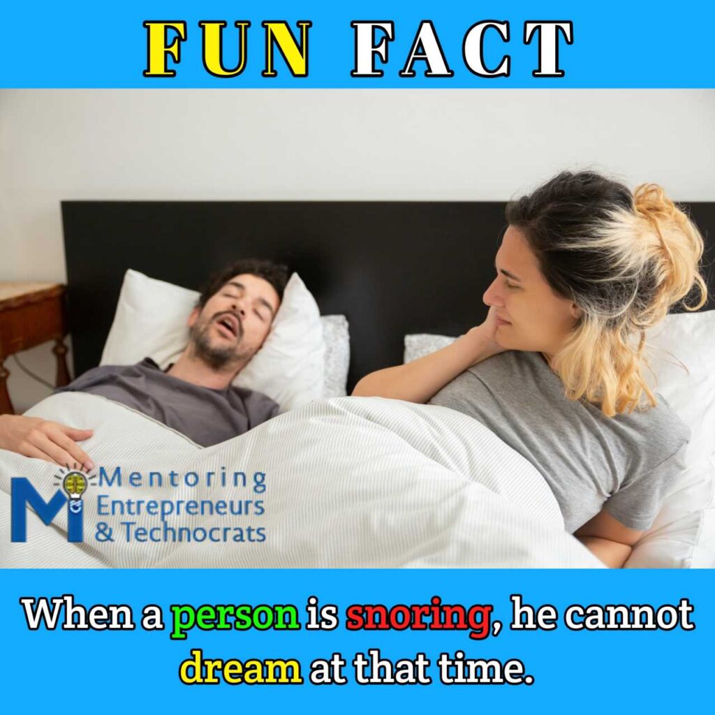 person snoring fun fact